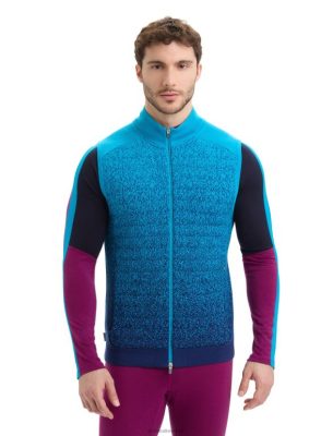 Icebreaker Eesti ZZ0F2240 mehed | Icebreaker Zoneknit Merino isoleeritud vesti sügavasse geosinine/kuninglik merevägi