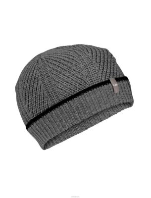 Icebreaker Eesti ZZ0F2329 unisex | Icebreaker Merino teekonnapunkti beanie Gritstone Heather/must