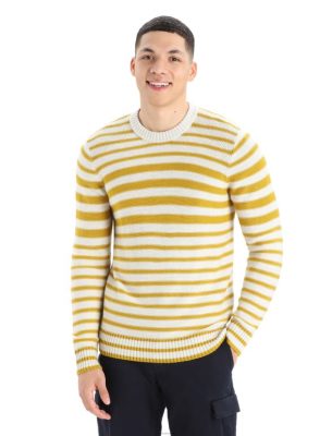 Icebreaker Eesti ZZ0F2391 mehed | Icebreaker Merino teekonnapunkti Crewe kampsun Ecru Heather/Silent Gold