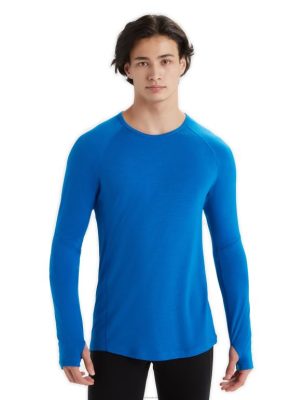 Icebreaker Eesti ZZ0F2440 mehed | Icebreaker Bodyfitzone Merino 150 tsooni pikkade varrukatega Crewe termiline ülaosa lazurit