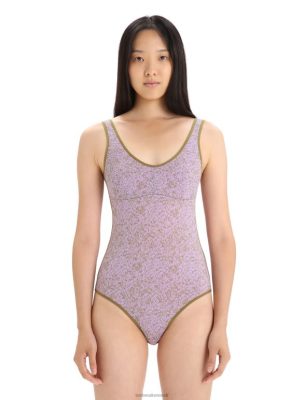 Icebreaker Eesti ZZ0F2545 naised | Icebreaker Merino Queens Tank Bodysuit vetikad/lilla udu