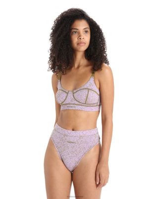 Icebreaker Eesti ZZ0F2554 naised | Icebreaker Merino Queens Clasp Bra vetikad/lilla udu