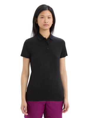 Icebreaker Eesti ZZ0F2635 naised | Icebreaker Merino Tech Lite II lühikeste varrukatega polo must