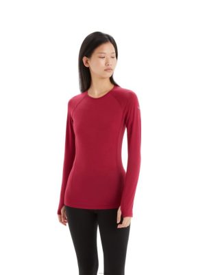 Icebreaker Eesti ZZ0F2795 naised | Icebreaker Bodyfitzone Merino 150 tsooni pikkade varrukatega Crewe termiline ülaosa kirss