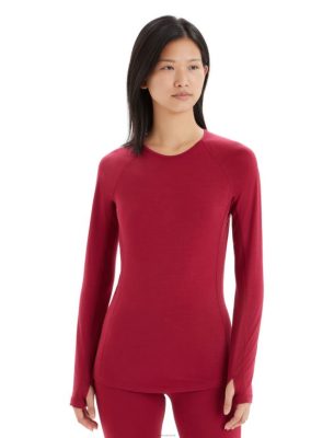 Icebreaker Eesti ZZ0F2863 naised | Icebreaker Bodyfitzone Merino 200 tsooni termiline pikkade varrukatega Crewe Top kirss