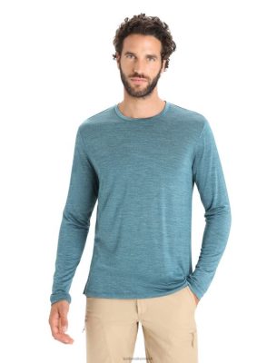 Icebreaker T-Shirt ZZ0F2188 mehed | Icebreaker Merino sfääri II pikkade varrukatega t-särk roheline hiilgus kanarbik