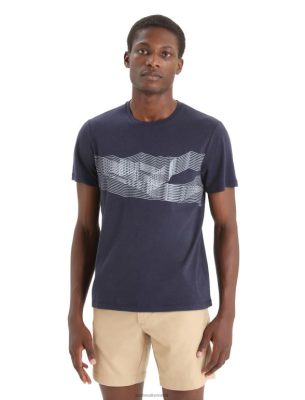 Icebreaker T-Shirt ZZ0F235 mehed | Icebreaker Merino Central Classic lühikeste varrukatega t-särk St Anton kesköö merevägi