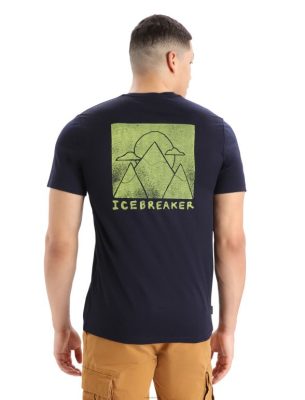 Icebreaker T-Shirt ZZ0F2377 mehed | Icebreaker Merino Tech Lite II lühikeste varrukatega T-särk ALP Ascension kesköö merevägi