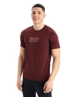 Icebreaker T-Shirt ZZ0F2382 mehed | Icebreaker Merino Tech Lite II lühikeste varrukatega T-särgi mägigeoloogia espresso