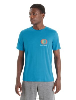 Icebreaker T-Shirt ZZ0F245 mehed | Icebreaker Merino Tech Lite II lühikeste varrukatega t-särk kevadine sära geosinine