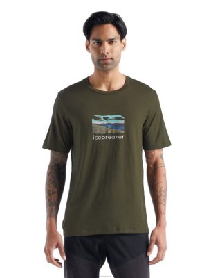 Icebreaker T-Shirt ZZ0F2473 mehed | Icebreaker Merino Tech Lite II lühikeste varrukatega T-särk Trailhead loden
