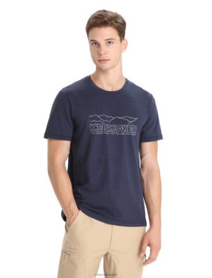 Icebreaker T-Shirt ZZ0F252 mehed | Icebreaker Merino Central Classic lühikeste varrukatega t-särgi lugu kesköö merevägi