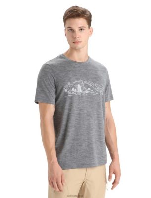 Icebreaker T-Shirt ZZ0F254 mehed | Icebreaker Merino Tech Lite II lühikeste varrukatega T-särk Nature Sprint Gritstone Heather