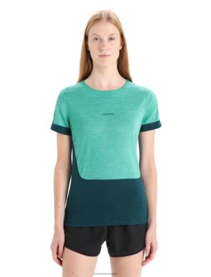 Icebreaker T-Shirt ZZ0F2658 naised | Icebreaker Zoneknit Merino lühikeste varrukatega t-särk Värske kanarbik/roheline hiilgus