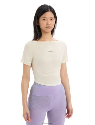 Icebreaker T-Shirt ZZ0F2667 naised | Icebreaker Zoneknit Merino lühikeste varrukatega kühvel T-särk kriit