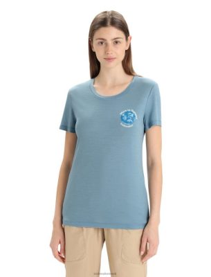 Icebreaker T-Shirt ZZ0F2670 naised | Icebreaker Merino Tech Lite II lühikeste varrukatega t-särk Maa astraalsinine
