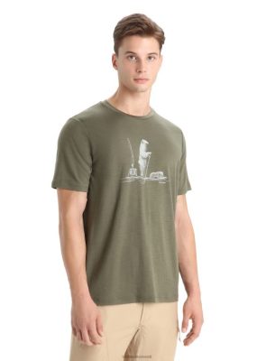 Icebreaker T-Shirt ZZ0F267 mehed | Icebreaker Merino Tech Lite II lühikeste varrukatega T-särk Polar Aeru loden