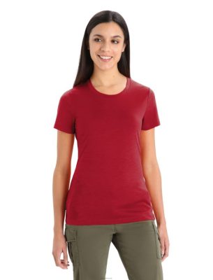 Icebreaker T-Shirt ZZ0F2872 naised | Icebreaker Merino Tech Lite II lühikeste varrukatega T-särk kirss