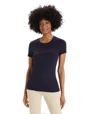 Icebreaker T-Shirt ZZ0F2896 naised | Icebreaker Merino Tech Lite II lühikeste varrukatega T-särgi suunikindlad kesköö merevägi