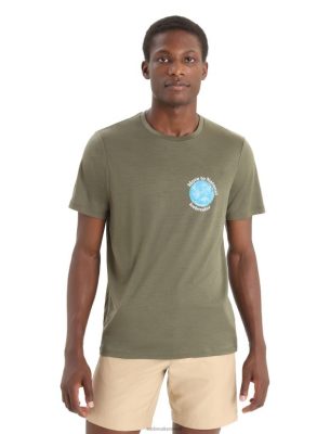 Icebreaker T-Shirt ZZ0F291 mehed | Icebreaker Merino Tech Lite II lühikeste varrukatega t-särk Maa loden